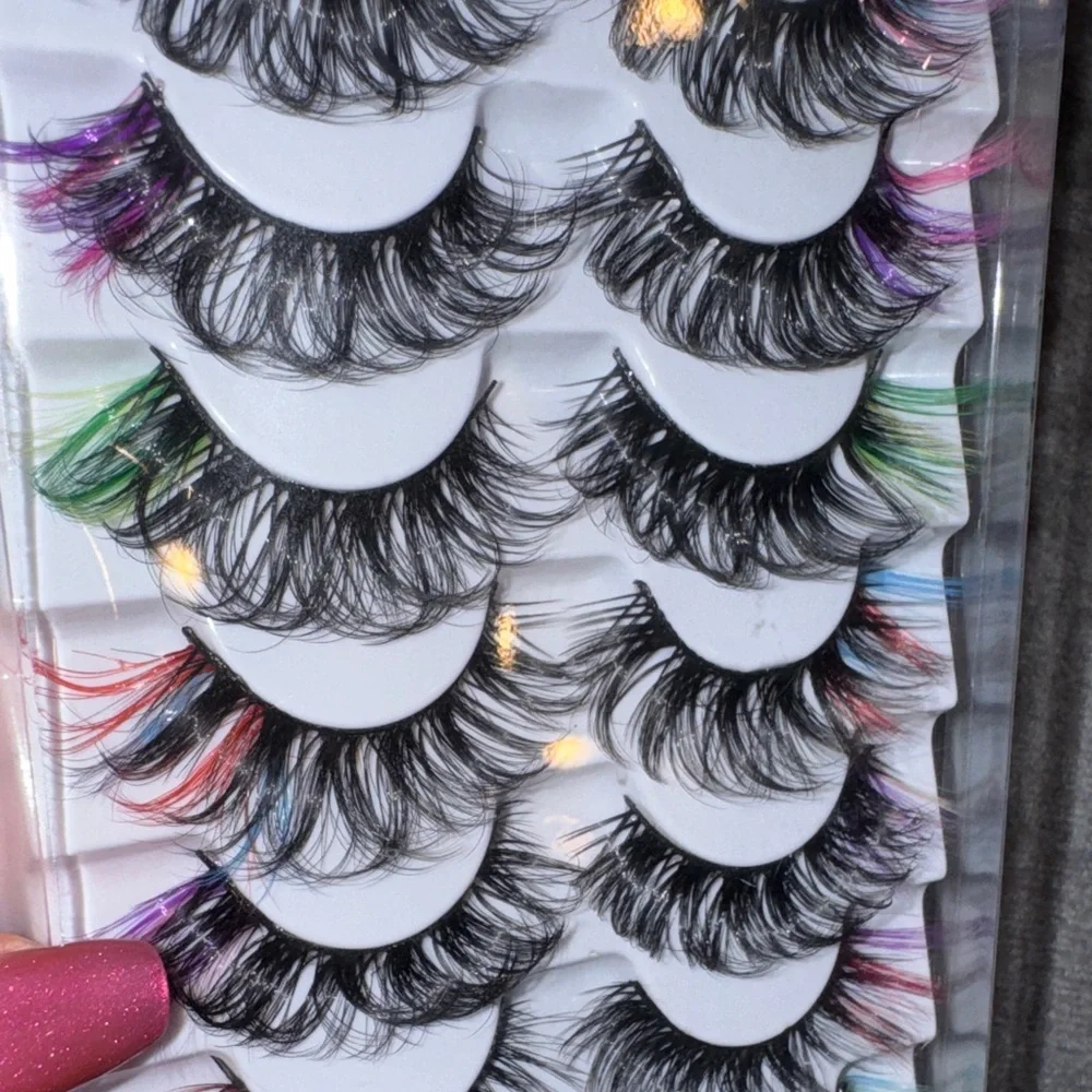 7 Pair Multicolor False Eyelash Set – New Sealed - Picture 9 of 12